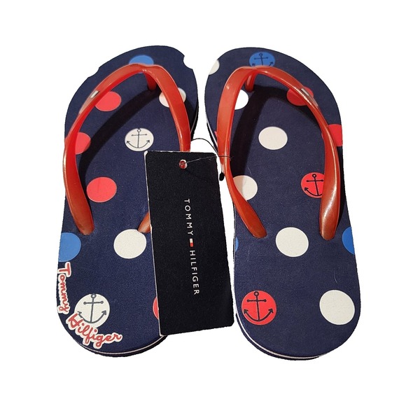 Tommy Hilfiger Girls Sandals Flip Flop Beach Pool Size M - Picture 4 of 6